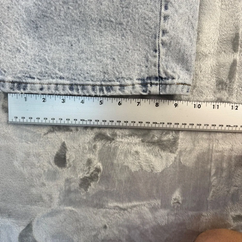 Rustler Mens Acid Wash Denim Jeans 48x30 Made in USA Vintage‎ Straight Leg Blue